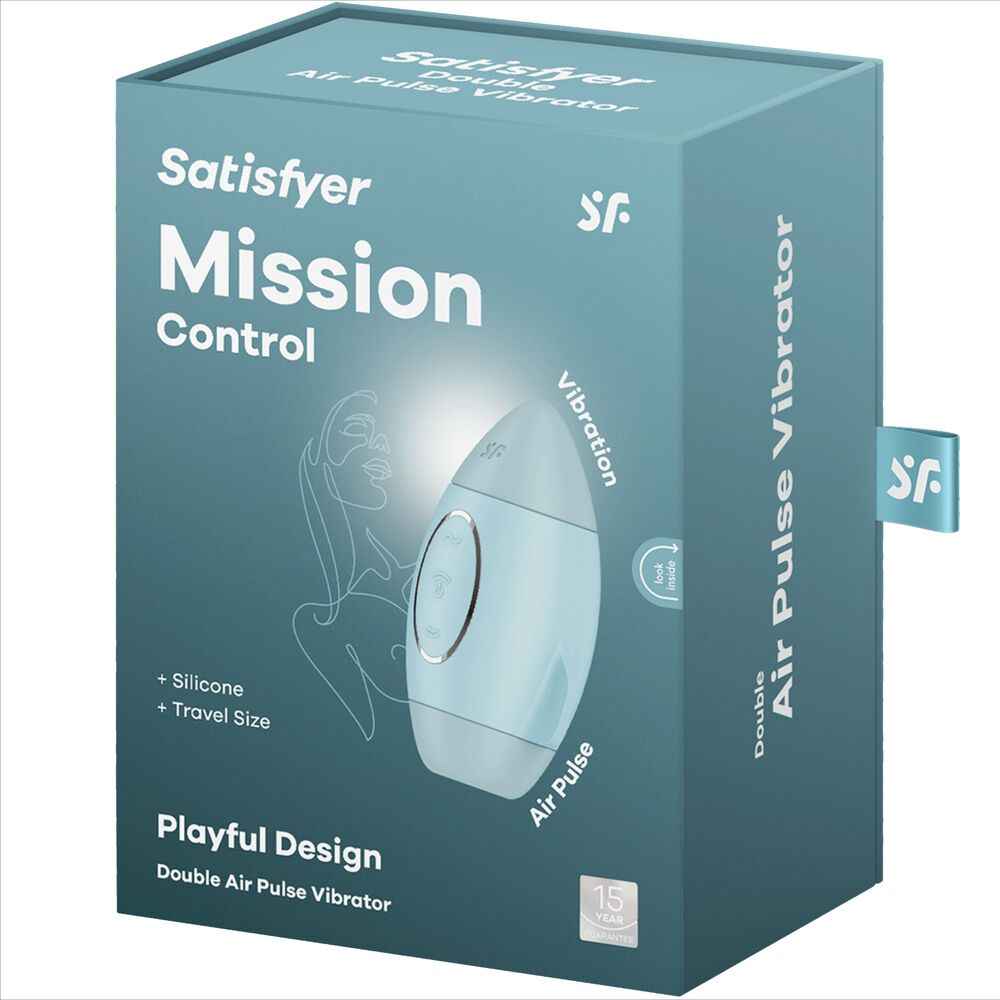 Vibrator Stimulator Clitoris Satisfyer Mission Control Blue Small Double Impulse Vibrator [2]