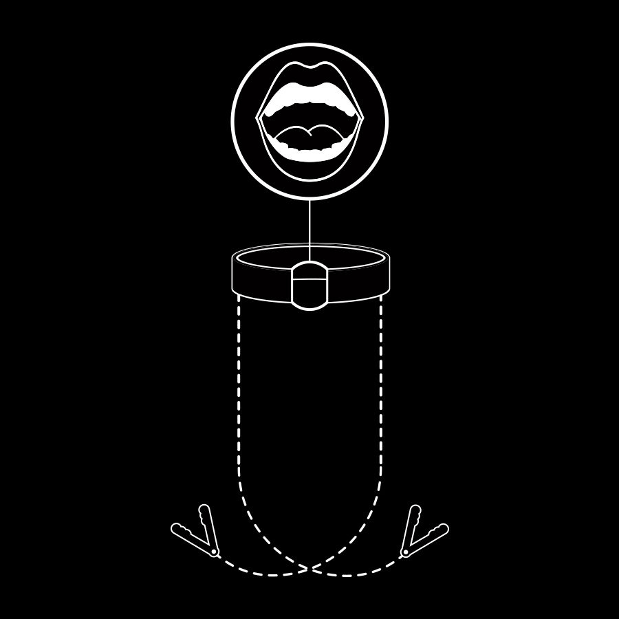 Zgarda Fetish Submissive Gag Ring With Nipple Clamps [3]