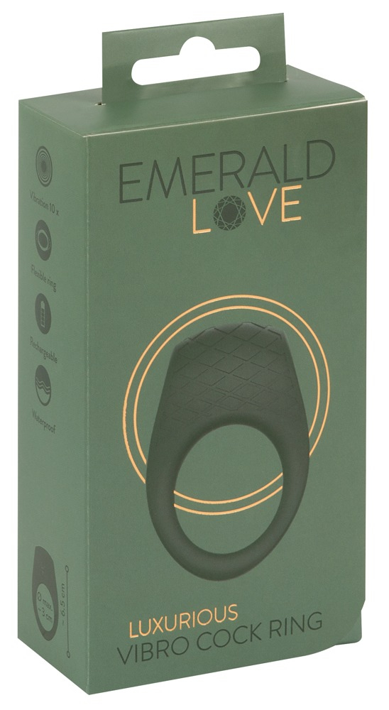 Inel Vibrator Penis Testicule Barbati Emerald Love Luxurious Cock Ring [10]