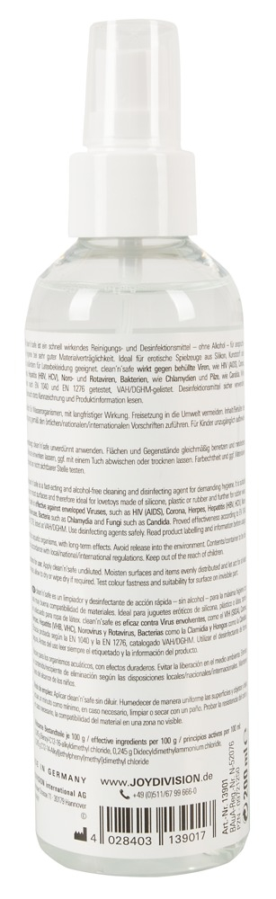 Dezinfectant Spray Jucarii Sexuale Erotice Joydivision Eropharm Clean & Safe [5]