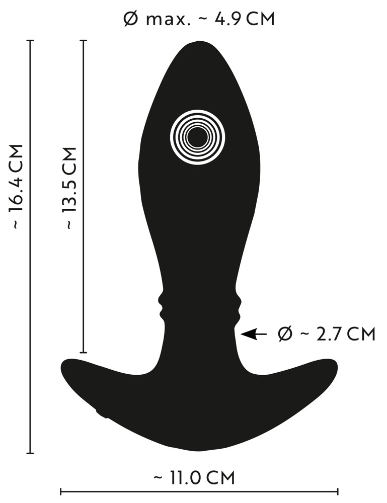 Plug Anal Vibrant ANOS RC Moving Rings Butt Plug [10]