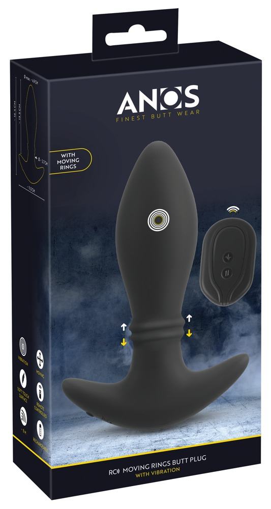 Plug Anal Vibrant ANOS RC Moving Rings Butt Plug [11]