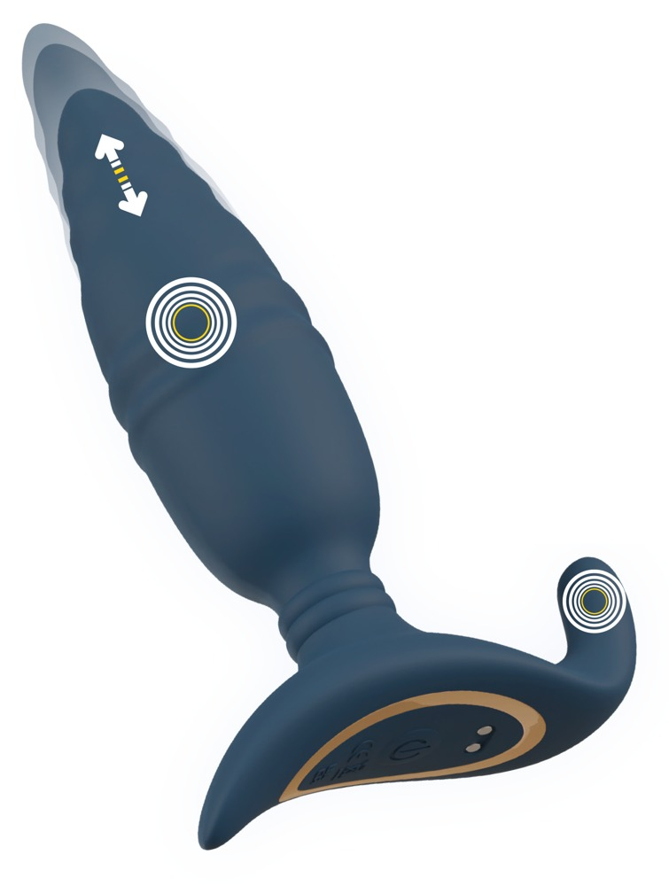 Vibrator Anal ANOS RC Thrusting Butt Plug with Vibration [13]