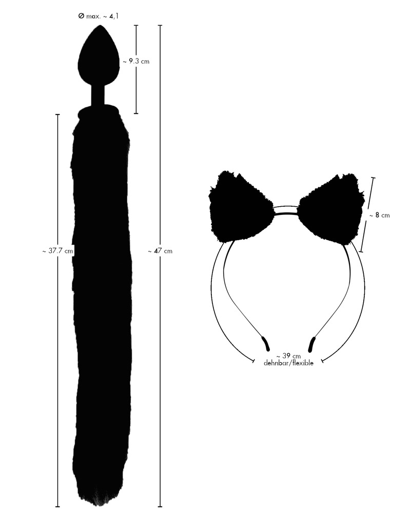 Plug Coada Pisica Bad Kitty Pet Play Plug & Ears [6]