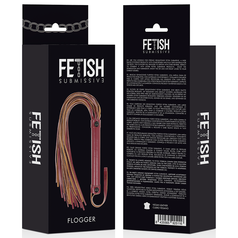 Bici Fetish Submissive Dark Room Vegan Leather Whip [4]