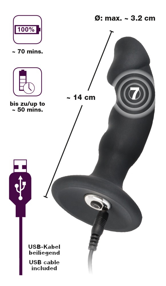 Vibrator Anal Black Velvets Rechargeable Plug [3]