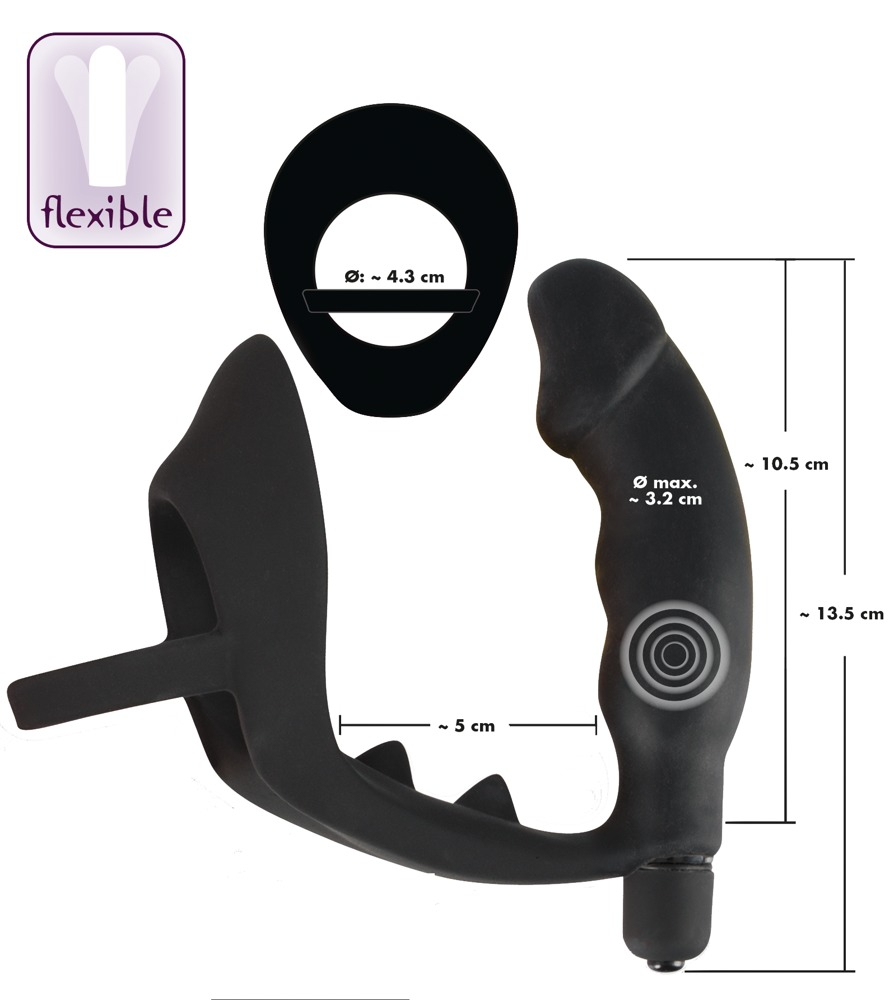 Vibrator Anal Black Velvets Ring & Vibro Plug [9]