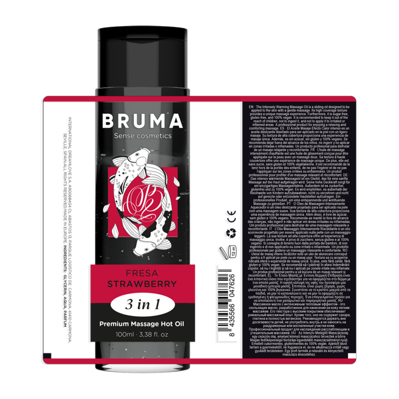 Ulei Masaj Bruma Premium massage hot oil strawberry 3 in 1 100 ml [4]