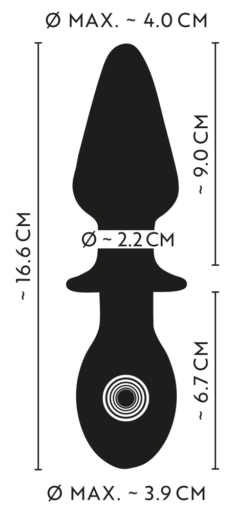 Butt Plug Anos Double-ended with Vibration [8]