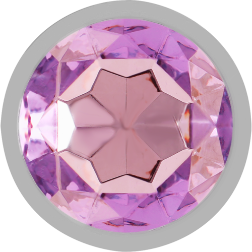 Buttplug Anal Intense Aluminum Metal Anal Plug With Violet Crystal Size M [5]