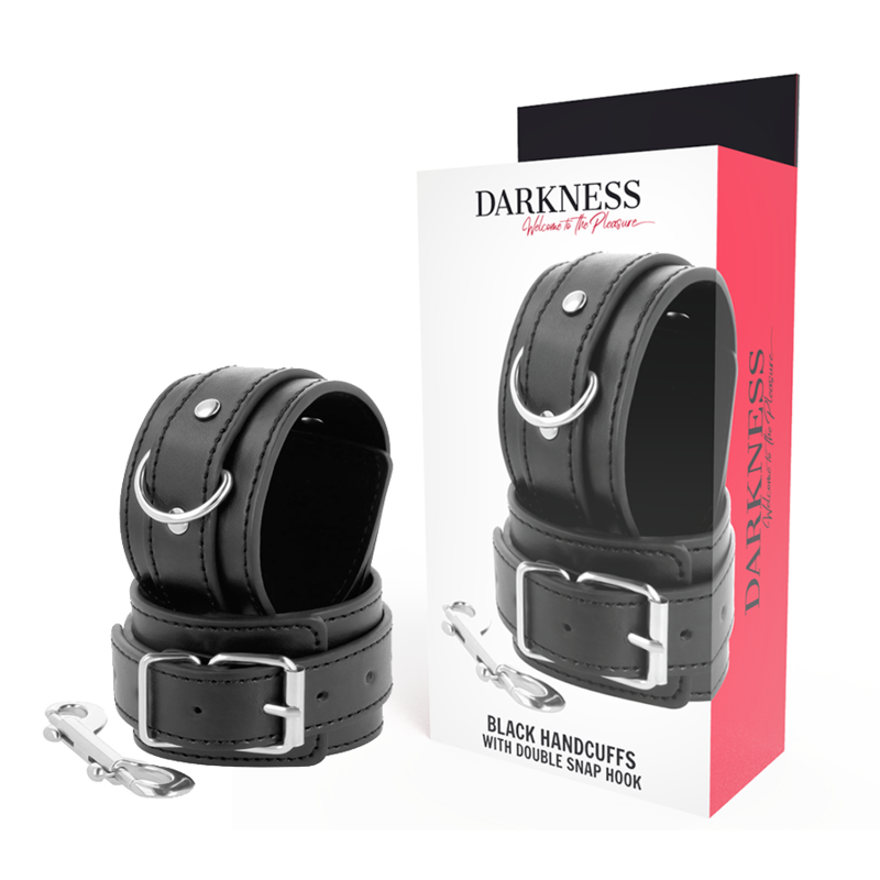 Catuse Darkness Black Adjustable Handcuffs With Double Reinforcement Tape [1]