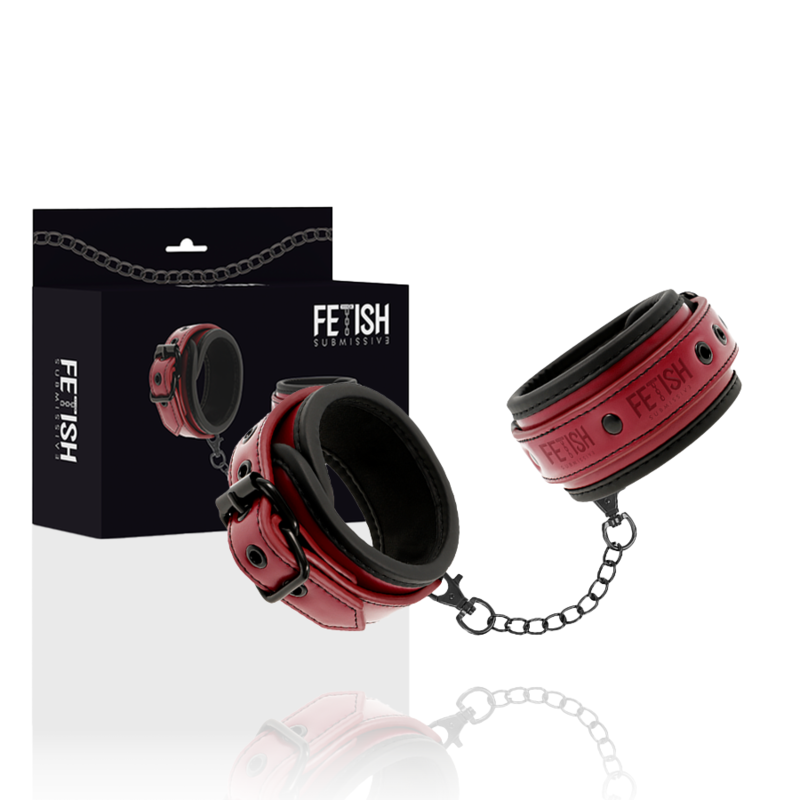 Catuse Fetish Submissive Dark Room Vegan Leather Handcuffs With Neoprene Lining [1]