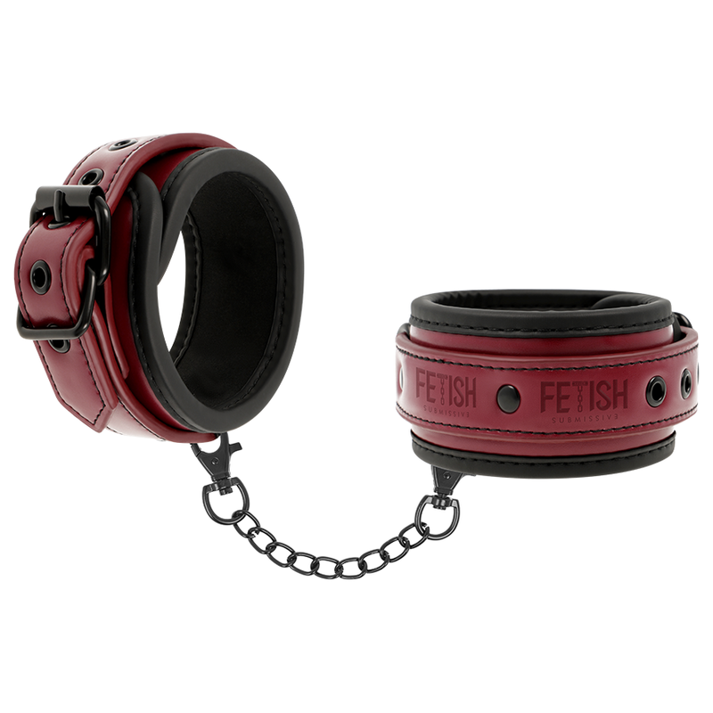 Catuse Fetish Submissive Dark Room Vegan Leather Handcuffs With Neoprene Lining [8]