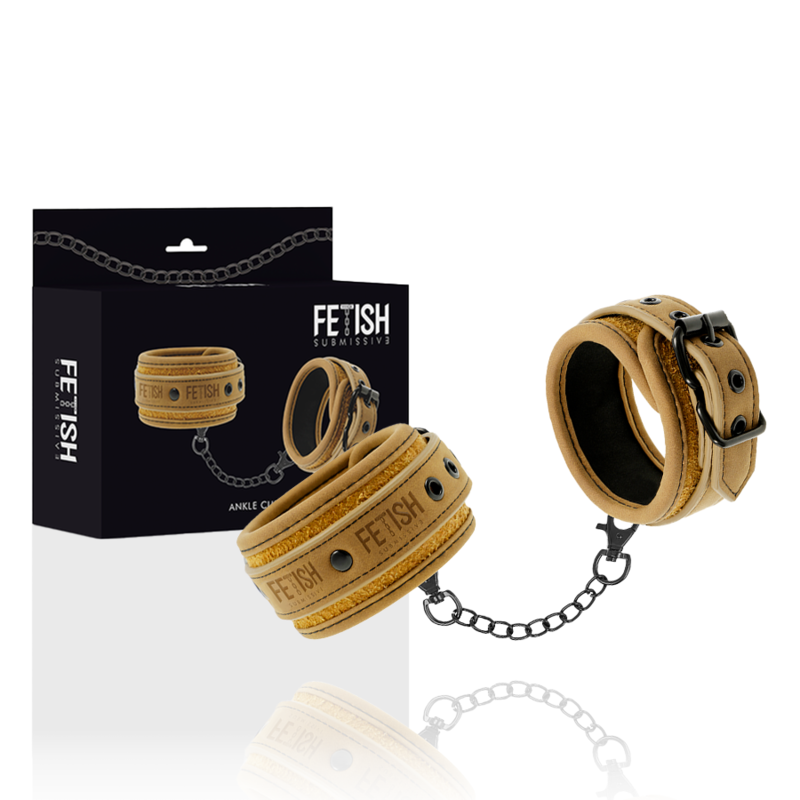 Catuse Fetish Submissive Origen Vegan Leather Ankle Cuffs With Neoprene Lining [1]