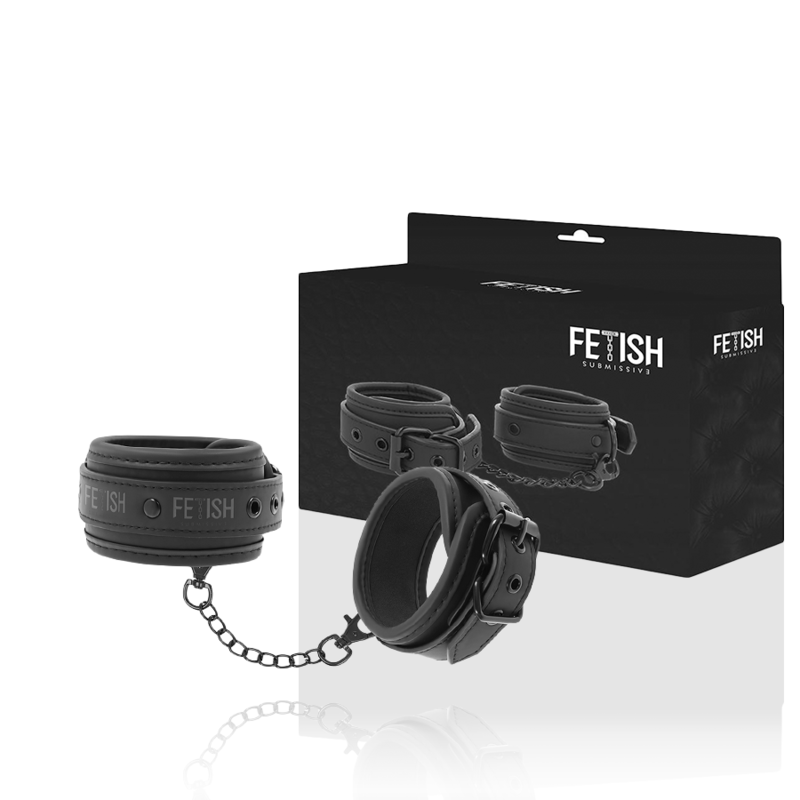 Catuse Fetish Submissive Vegan Leather Ankle Cuffs With Noprene Lining [1]