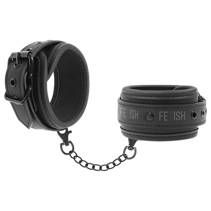 Catuse Fetish Submissive Vegan Leather Handcuffs With Noprene Lining [7]