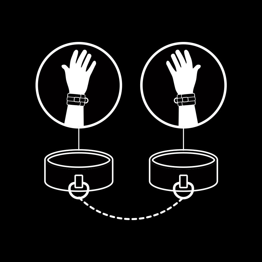 Catuse Fetish Submissive Vegan Leather Handcuffs With Noprene Lining [3]