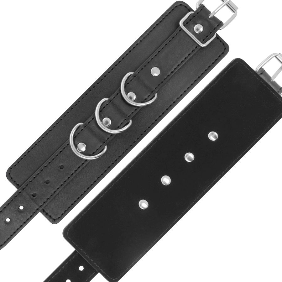 Catuse Glezne Maini Darkness Black adjustable leather ankle handcuffs [6]