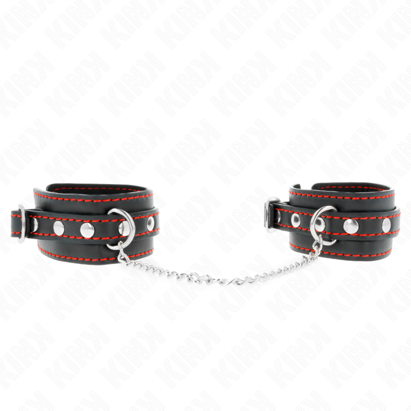 Catuse Maini Ajustabile KINK Small wrist restraints black with red lining adjustable [4]