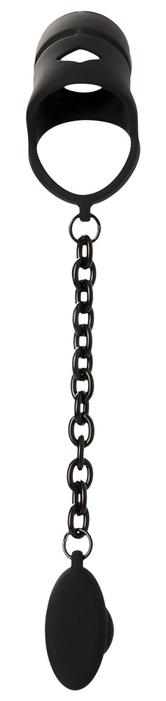 Cusca Penis Black Velvets Cock cage with butt plug [5]