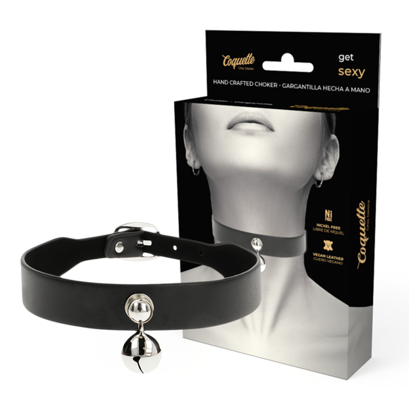 Colier Coquette Chic Desire Vegan Leather Necklace Woman Rattle Accessory [1]