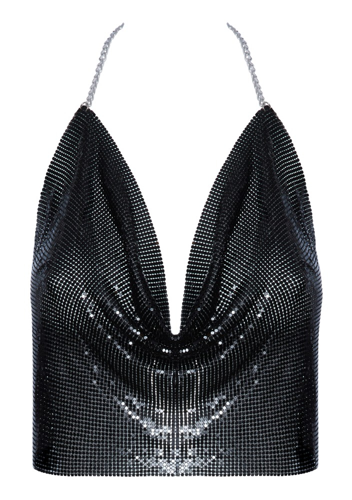 Top Metalic Lucios Negru Femei Cottelli ACCESSOIRES Metal Top [2]