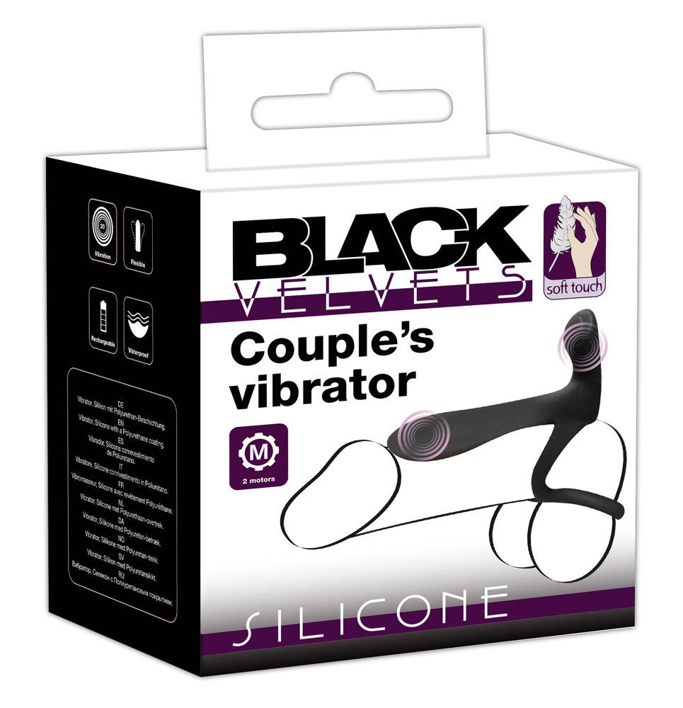 Inel Vibrator Penis Testicule Barbati Black Velvets Couple´s Vibrator [11]