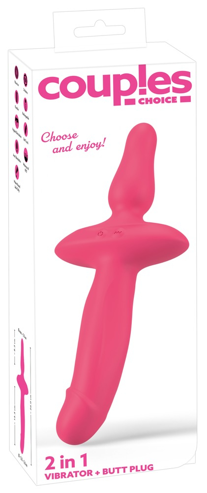 Vibrator Cuplu Couples Choice 2in1 Vibrator Butt Plug [12]