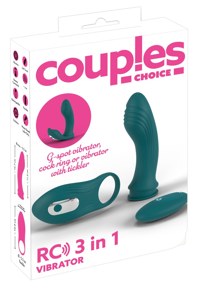 Set Vibrator Cuplu Couples Choice RC 3 in 1 Vibrator [18]