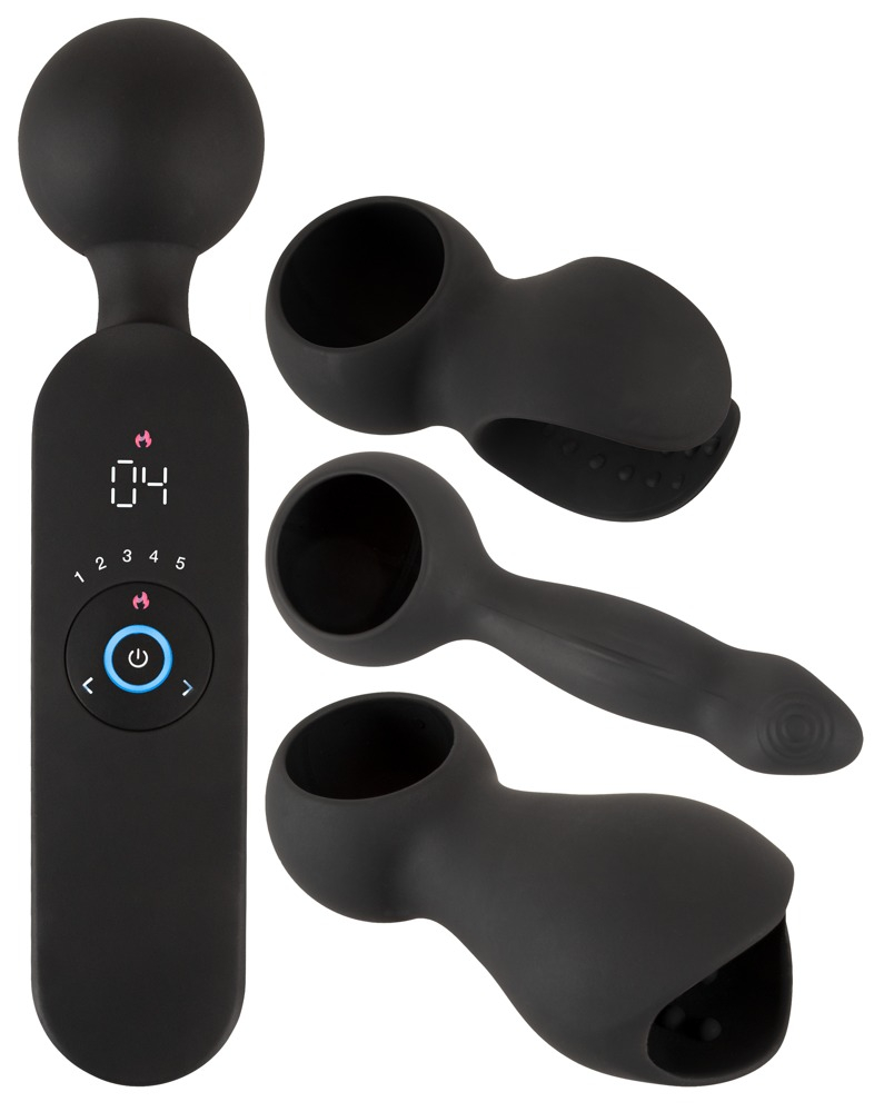 Set Vibrator Couples Choice Wand Vibrator with 3 Attachments [1]