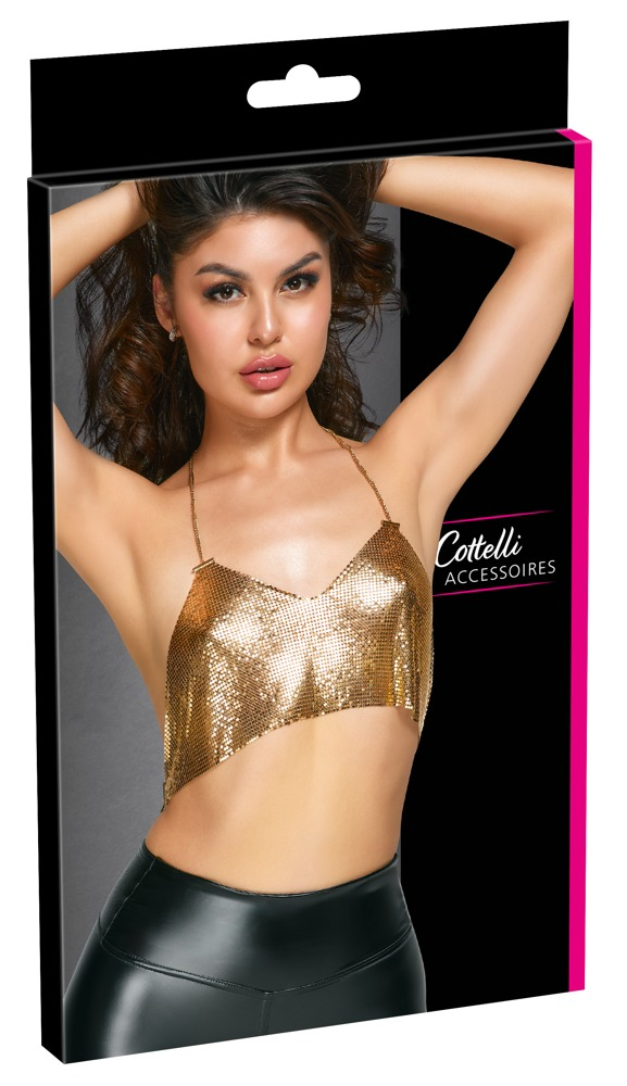 Crop Metalic Auriu Femei Metal Top Cottelli ACCESSOIRES Metal Top [7]