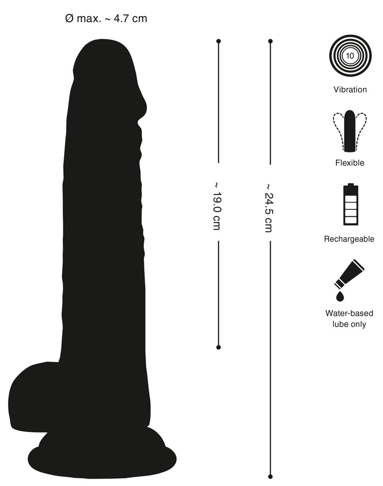 Vibrator Transparent Crystal Vibrator with a Suction Cup [11]