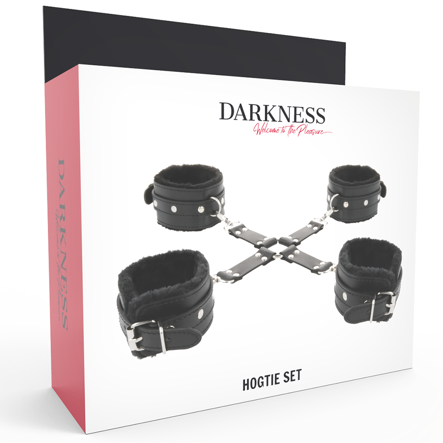Catuse Maini Glezne Piele Darkness Lather handcuffs for foot and hands black [6]