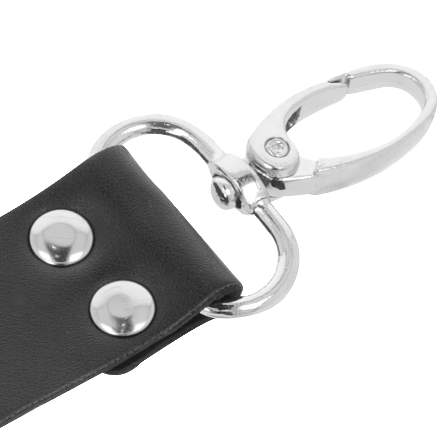 Catuse Maini Glezne Piele Darkness Lather handcuffs for foot and hands black [2]