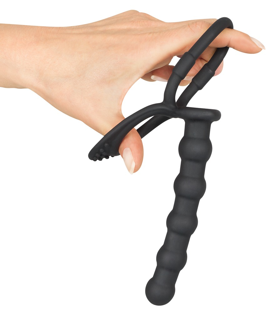 Dildo Anal Black Velvets Cock & ball ring [4]