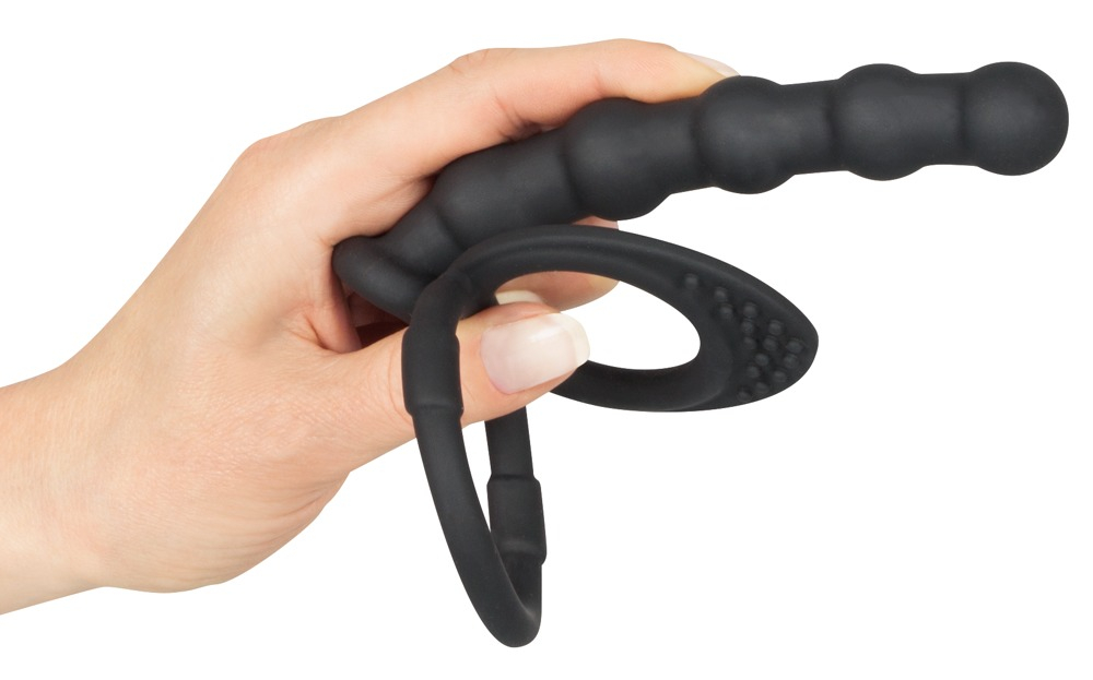 Dildo Anal Black Velvets Cock & ball ring [3]