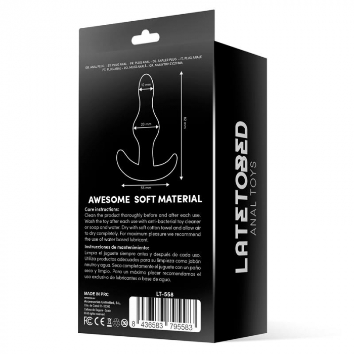 Buttplug Dildo Anal Latetobed Deen Silicone Butt Plug Anchor Base 8 cm [5]