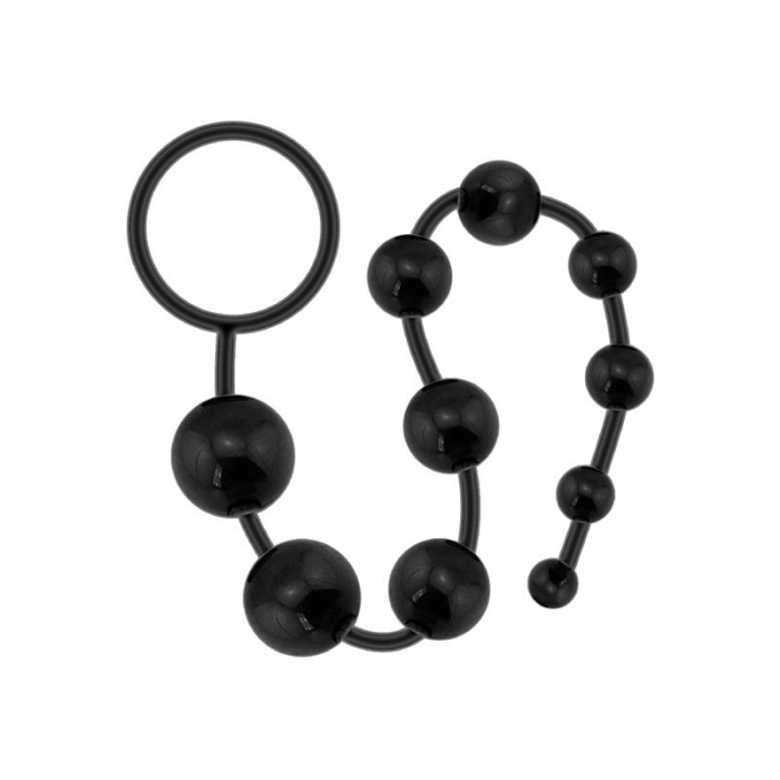 Dildo Anal Latetobed G Flex Bendable Thai Anal Beads Black [1]