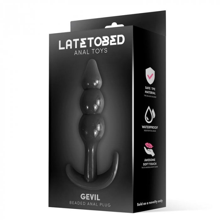 Buttplug Dildo Anal Latetobed Gevil Anchor Butt Plug Black 11 cm [3]