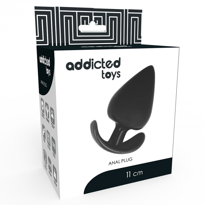 Buttplug Dildo Anal Addicted Toys Anal Silicone Butt Plug Black 11 cm [2]
