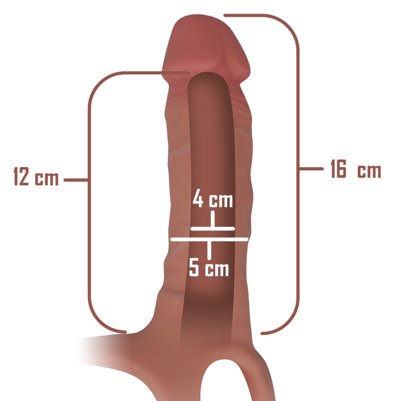 Dildo Intense Hollow harness with silicone dildo [6]