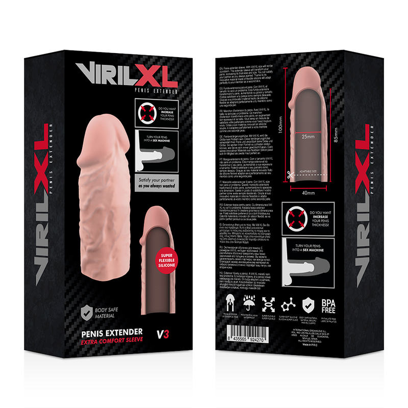 Prelungitor Penis Virilxl Liquid Silicone V3 Natural Penis Extension [9]