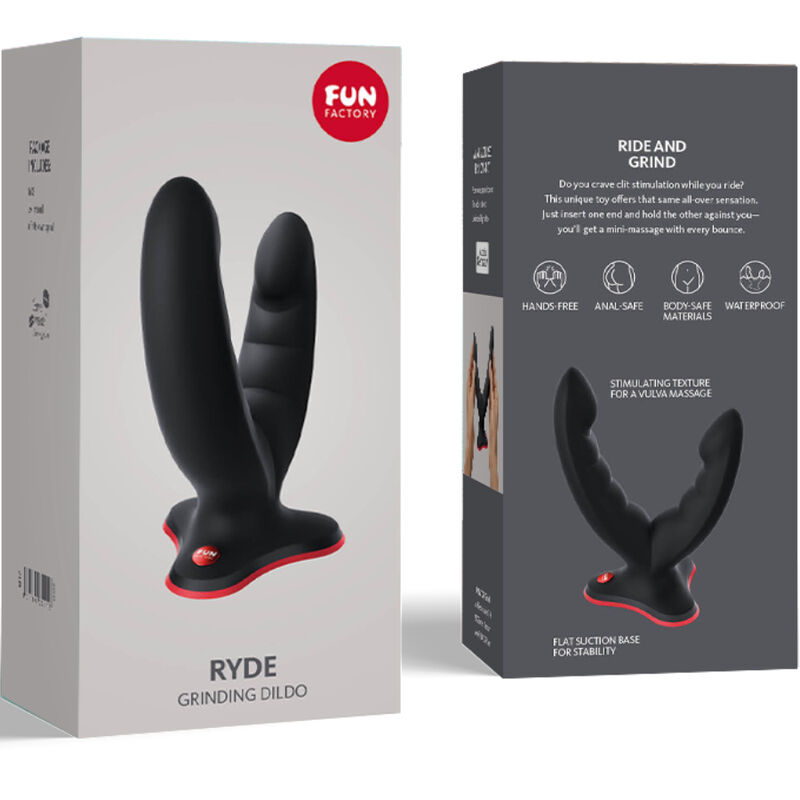 Dildo Dublu Fun Factory Ryde Double Dildo & Massager Black [5]