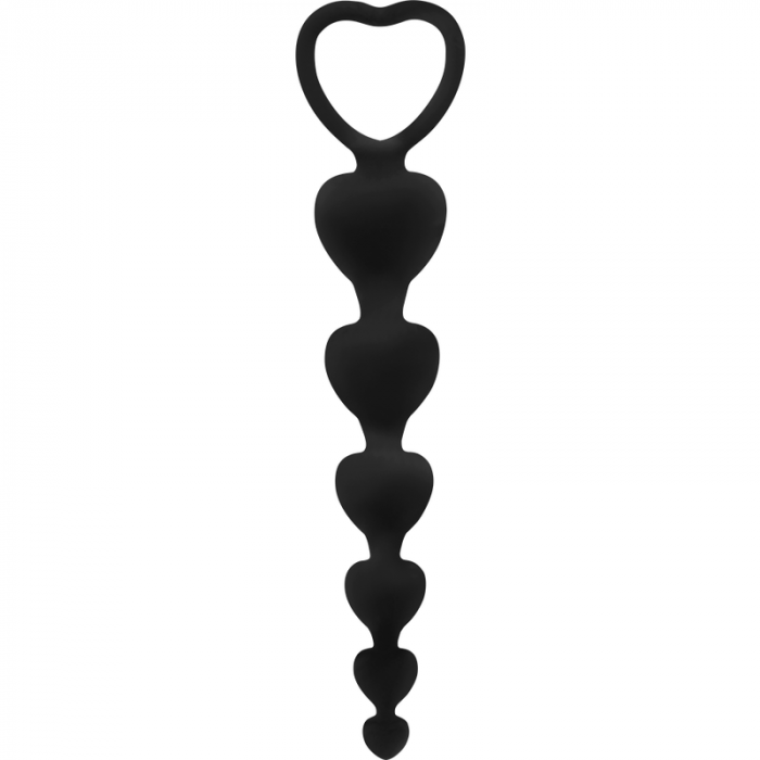 Buttplug Dildo Anal OhMama Silicone Anal Heart Beads 18 cm [2]