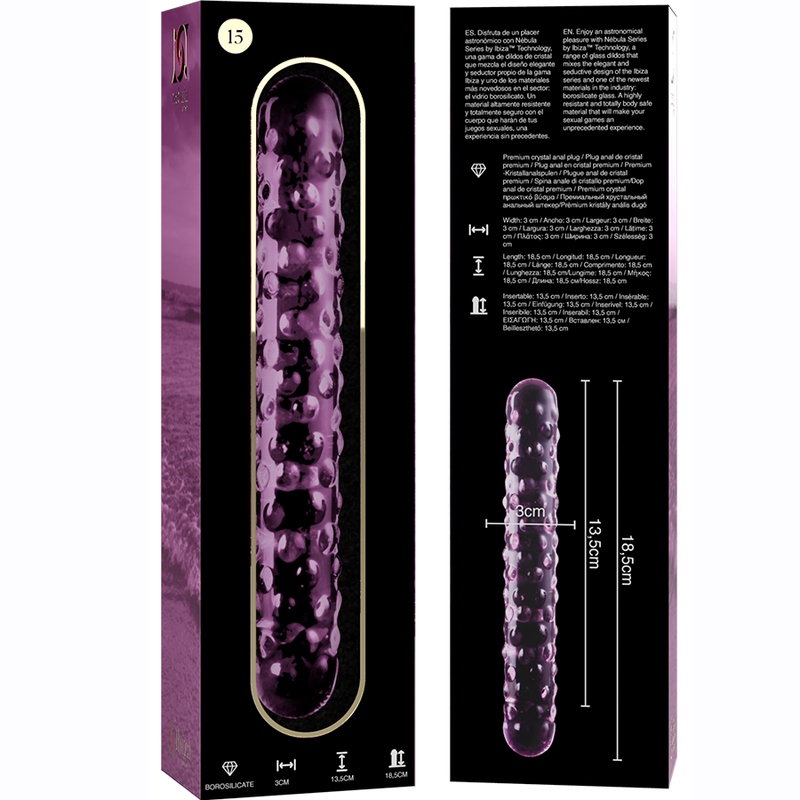 Dildo Sticla NEBULA SERIES BY IBIZA Model 15 dildo borosilicate glass 18.5 cm [4]