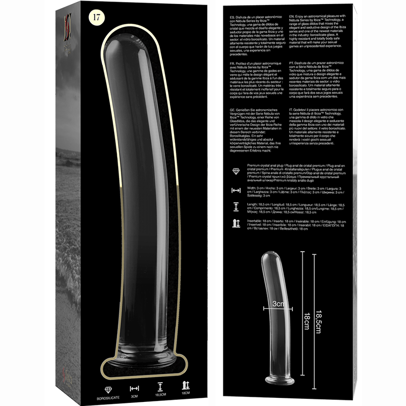 Dildo Sticla NEBULA SERIES BY IBIZA Model 17 dildo borosilicate glass 18.5 cm [6]