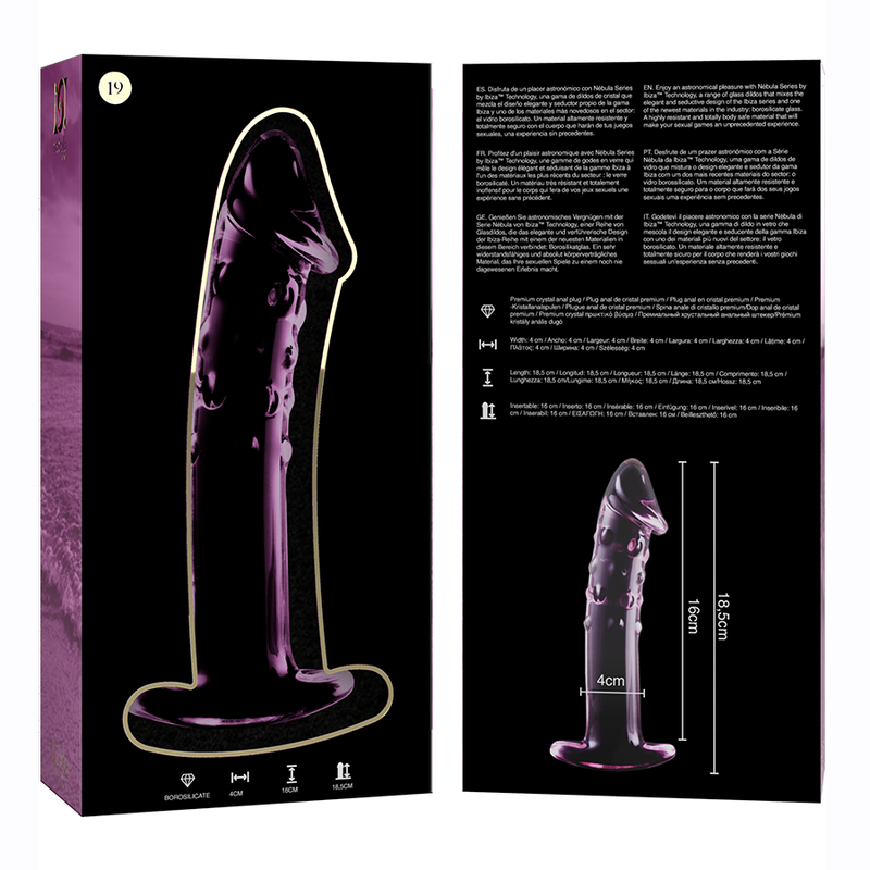 Dildo Sticla NEBULA SERIES BY IBIZA Model 19 dildo borosilicate glass 18.5 cm [3]