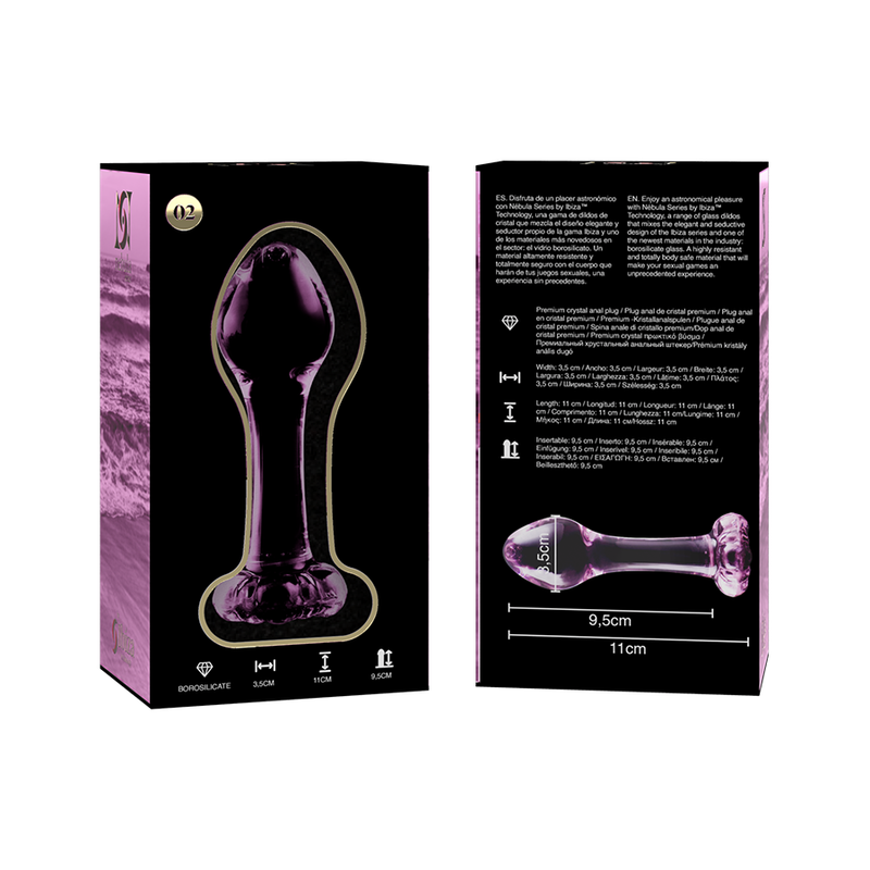 Dildo Sticla NEBULA SERIES BY IBIZA Model 2 anal plug borosilicate glass 11 cm [3]