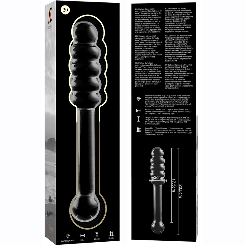 Dildo Sticla NEBULA SERIES BY IBIZA Model 20 dildo borosilicate glass 20.5 cm [3]
