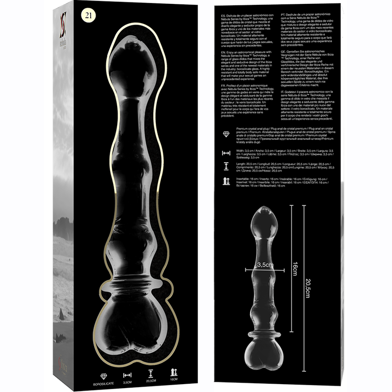 Dildo Sticla NEBULA SERIES BY IBIZA Model 21 dildo borosilicate glass 20.5 cm [4]